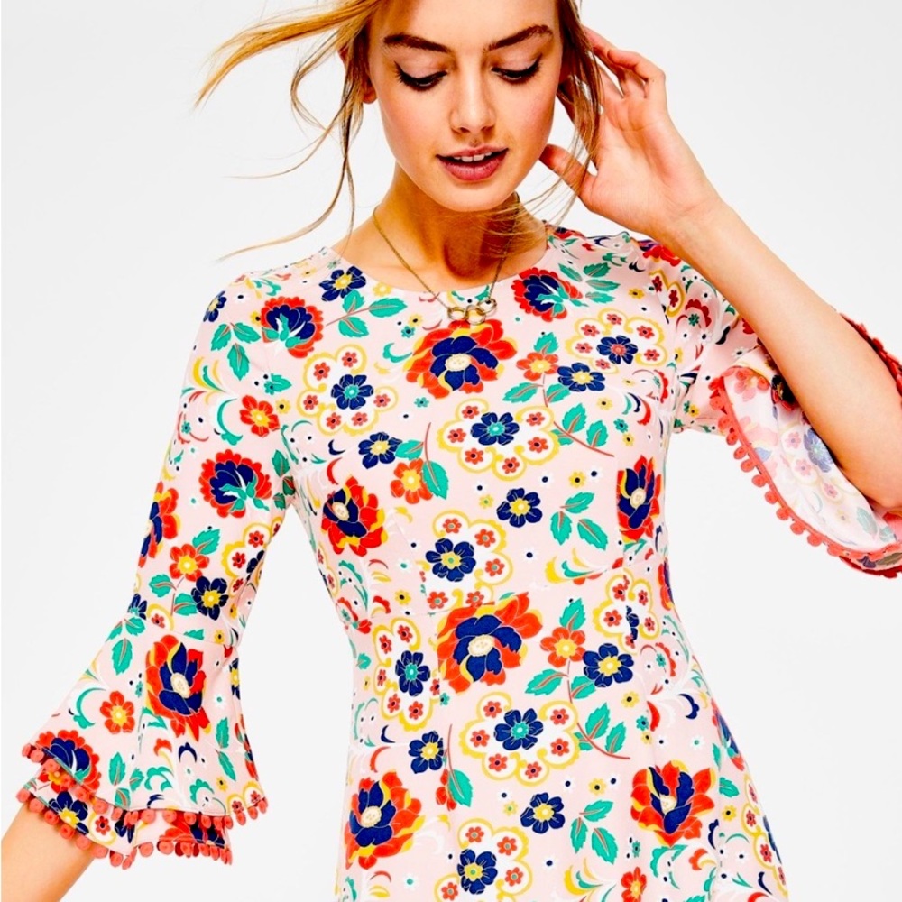 Boden Floral Midi Dress - Multicolor